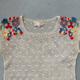 Vintage 70's Crochet Floral Top