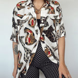 Jungle Cat/ Giraffe Button Up