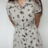 90's Floral Button Down Dress