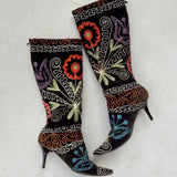 Vintage Velvet Embroidered Boots