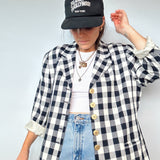 Vintage Gingham Blazer