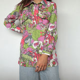 60's Floral Tunic Blouse