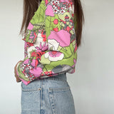 60's Floral Tunic Blouse