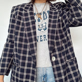 Vintage Plaid Blazer