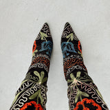 Vintage Velvet Embroidered Boots