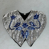80's 100% Silk Sequin Butterfly Top