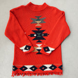 Vintage Red Fringe Sweater