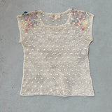 Vintage 70's Crochet Floral Top