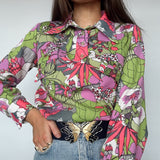 60's Floral Tunic Blouse