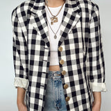 Vintage Gingham Blazer