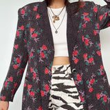 Vintage Polka dot Floral Blazer