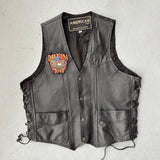Genuine Leather Biker Vest