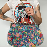 60's Vintage Beaded Floral Handbag