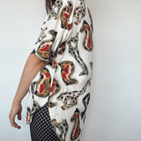 Jungle Cat/ Giraffe Button Up