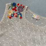 Vintage 70's Crochet Floral Top