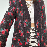 Vintage Polka dot Floral Blazer