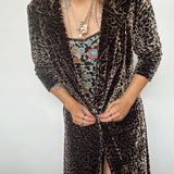 80's Leopard Maxi Coat Dress