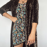 80's Leopard Maxi Coat Dress