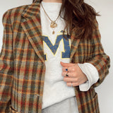 Vintage Plaid Blazer