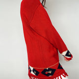 Vintage Red Fringe Sweater